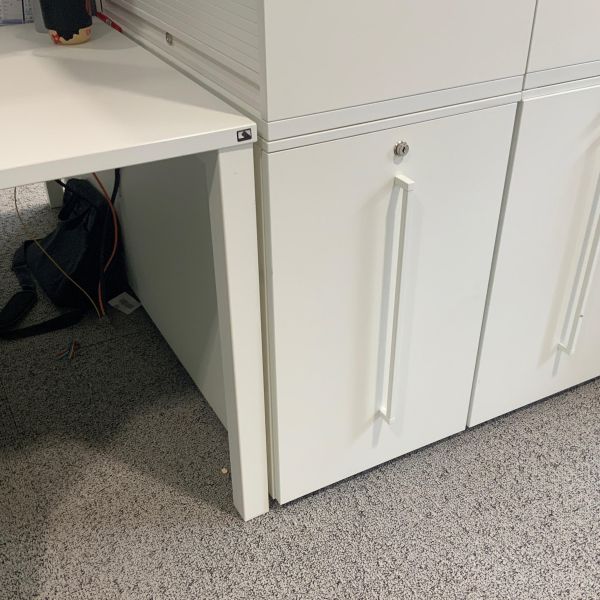 Caisson niveau bureau bois blanc