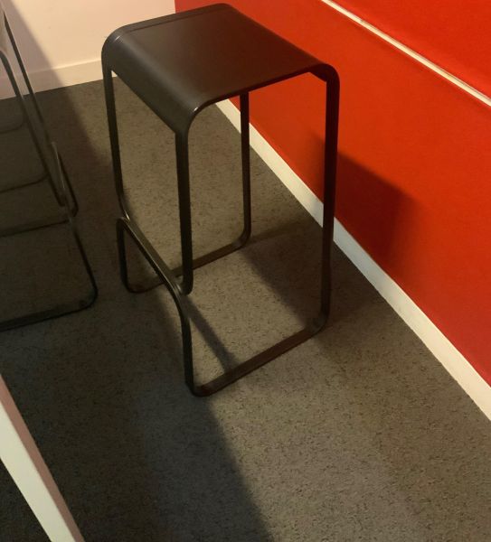 Tabouret haut lapalma bois / metal noir