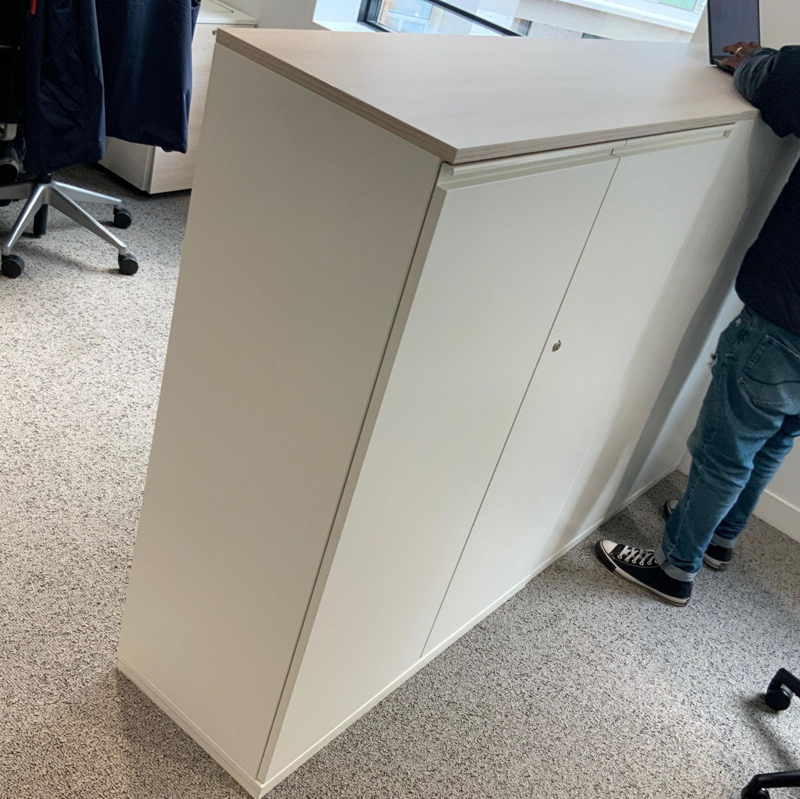 Armoire mi haute konig neurath bois / metal bois / blanc