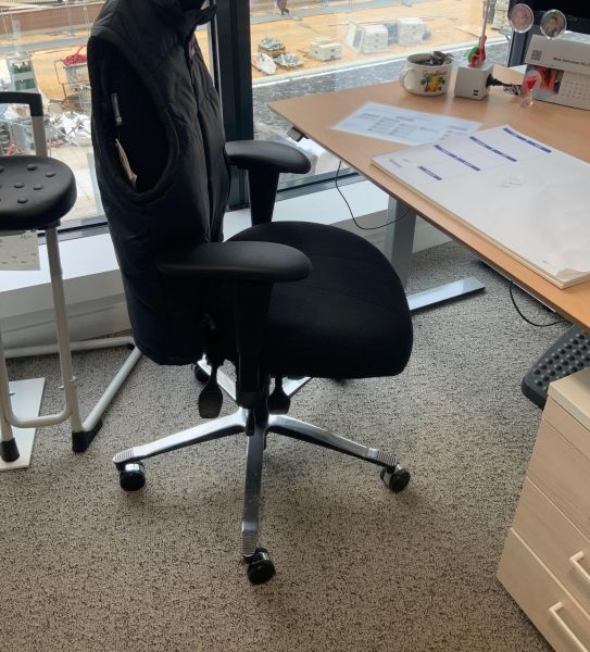 Fauteuil ergonomique malmstollen tissu / metal noir