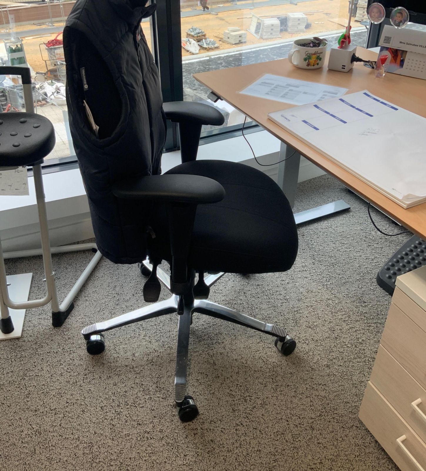 Fauteuil ergonomique malmstollen tissu / metal noir