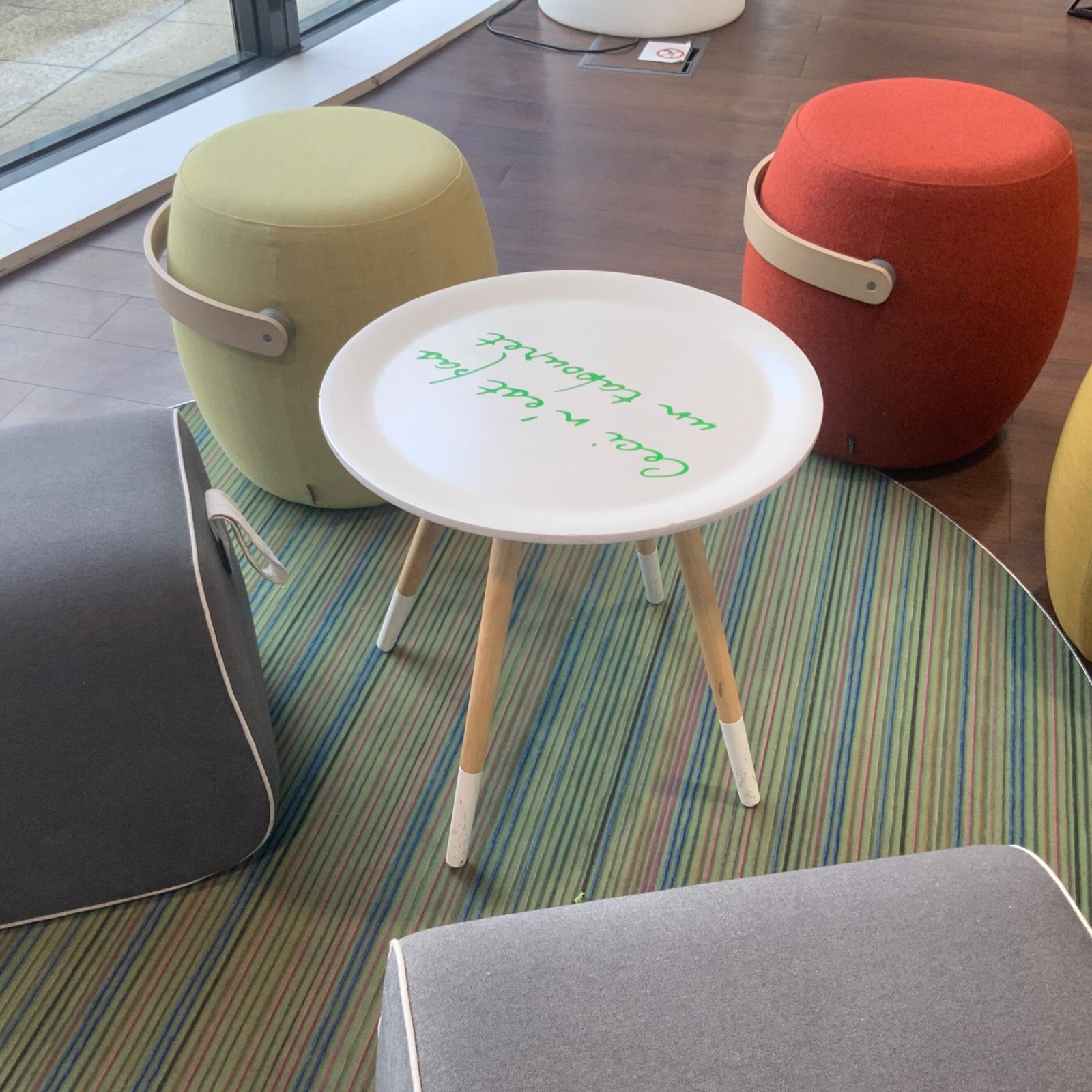 Table basse two tone bois blanc/ bois