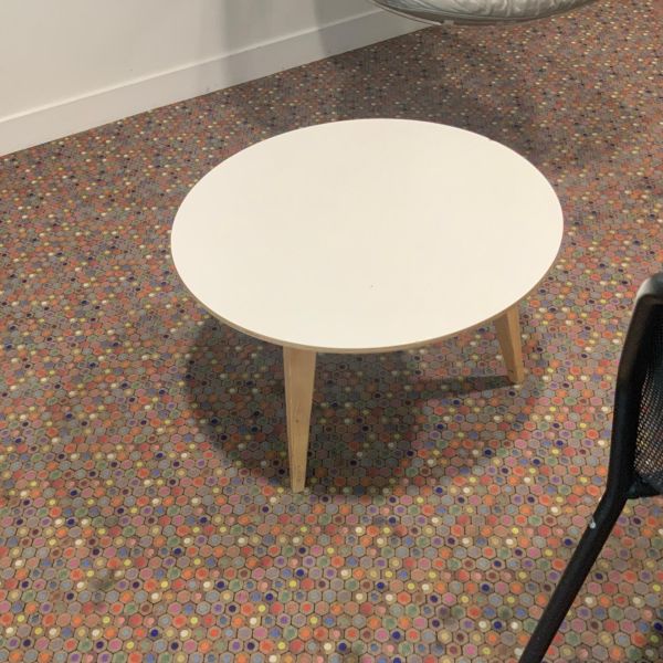 Table basse bob bois blanc/ bois