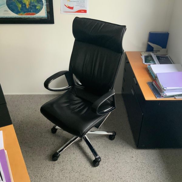 Fauteuil de travail tissu / metal noir