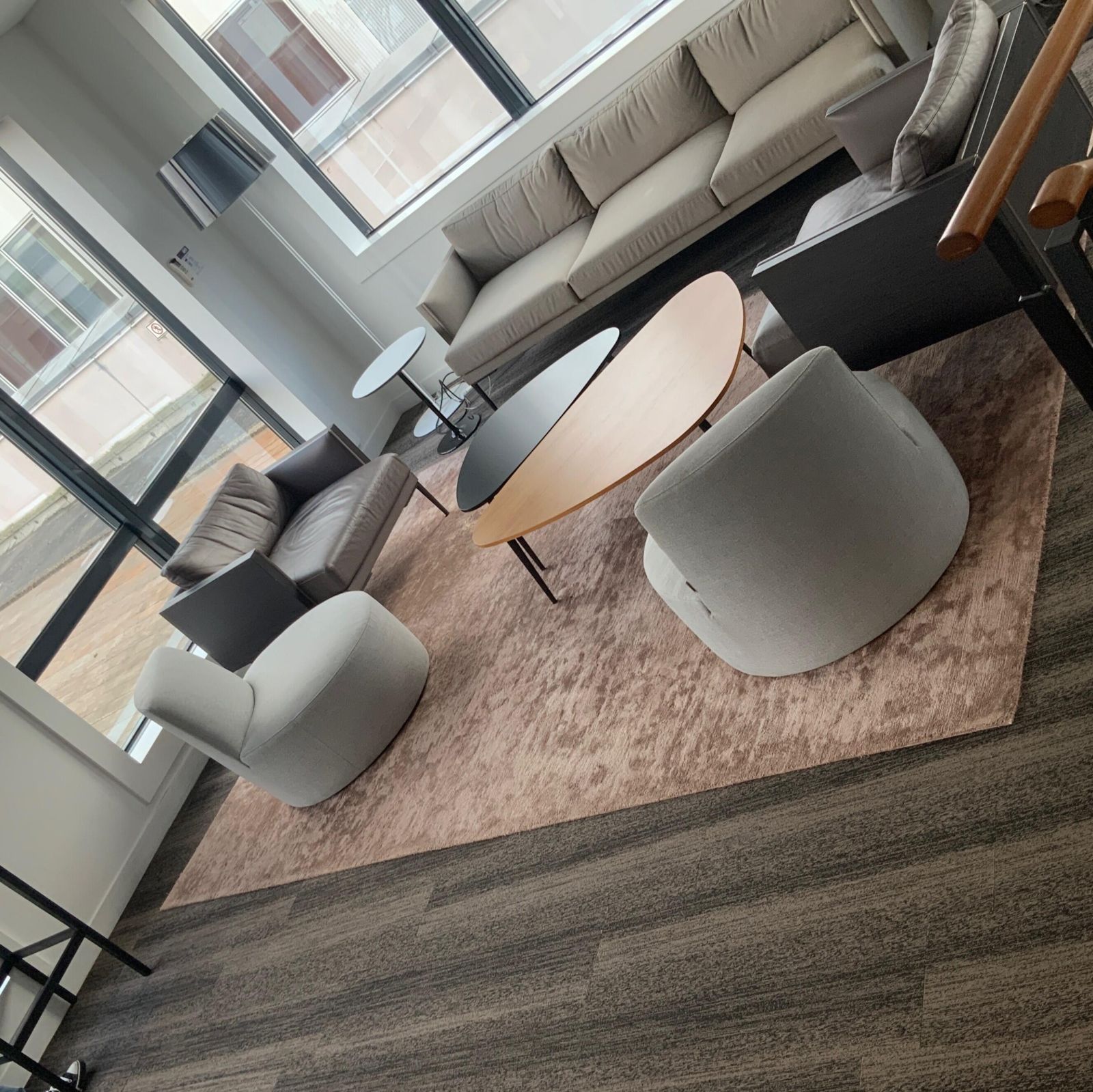 Tapis de salon frost tissu terracota