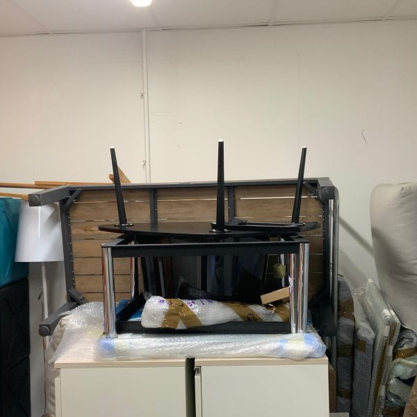 Table basse bois / metal noir/marron