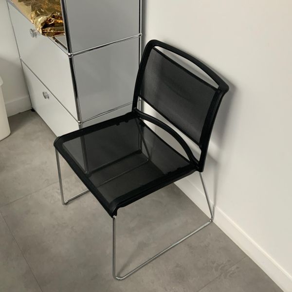 Chaise visiteur wilhkhan resille / metal noir