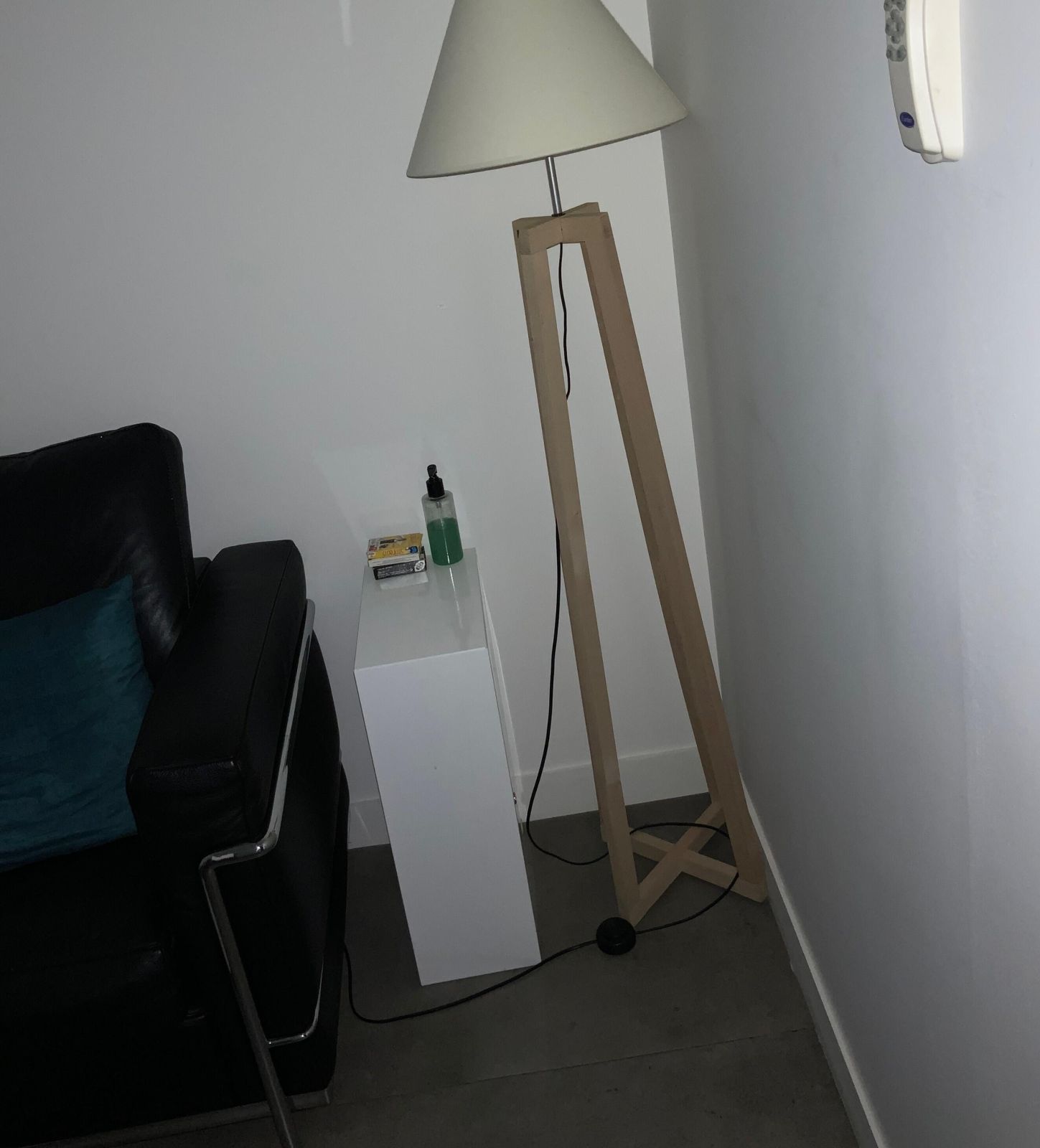 Luminaire bois bois/tissu