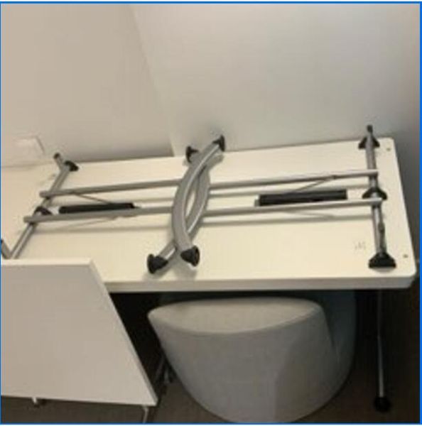 Table flip top wiesner hager bois / metal blanc/chrome